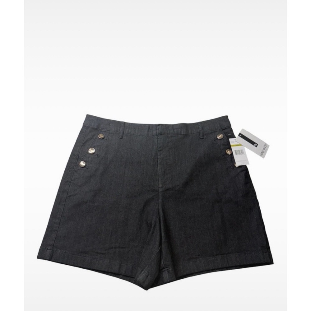 Nine West Women's Black High-Waisted Shorts Size 14/32 Short NWT